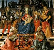GHIRLANDAIO, Domenico Madonna and Child Enthroned with Saints Germany oil painting artist